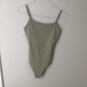 American Eagle Outfitters Sage Green Bodysuit Sz Medium